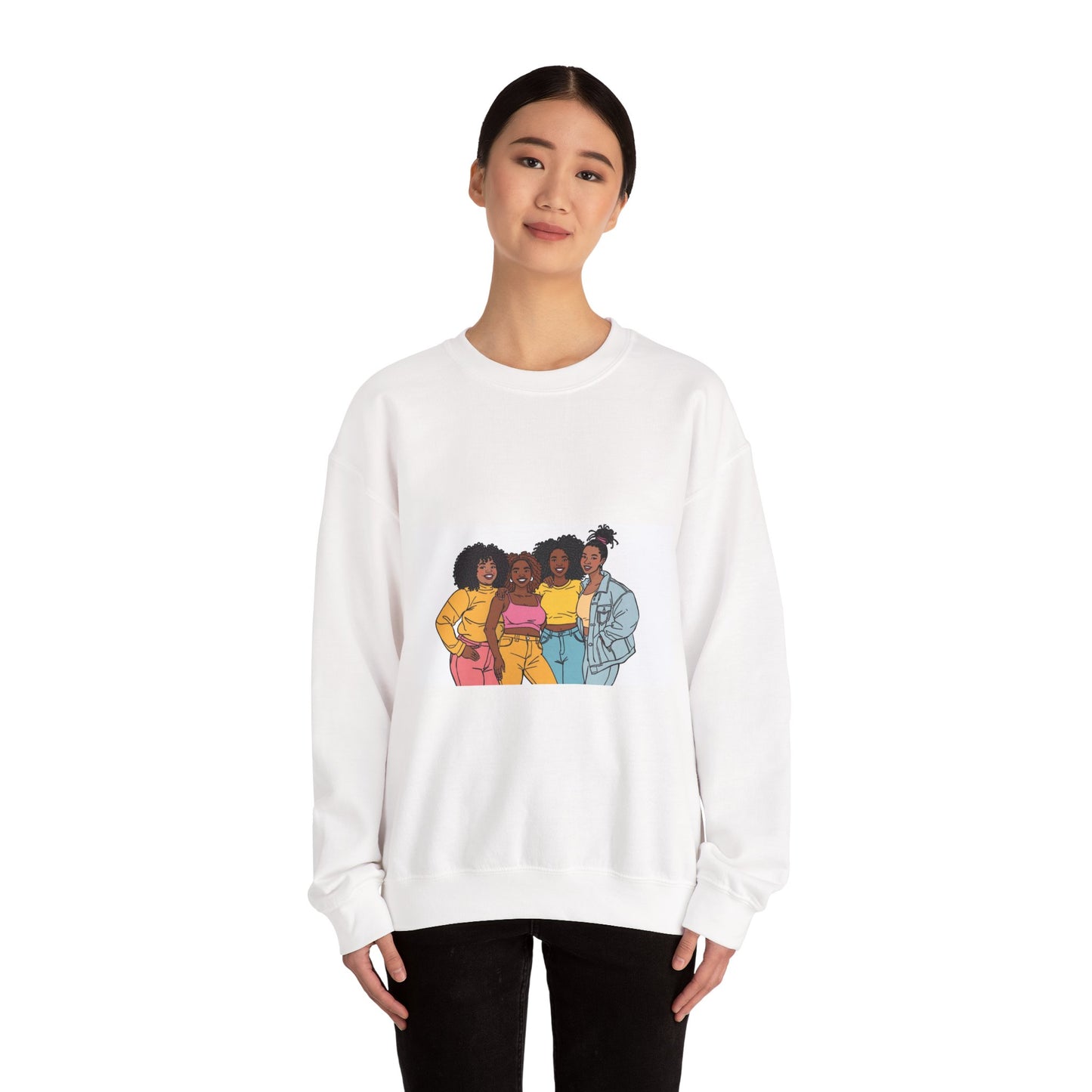 Crewneck Sweatshirt — Black Girl Magic Group Illustration