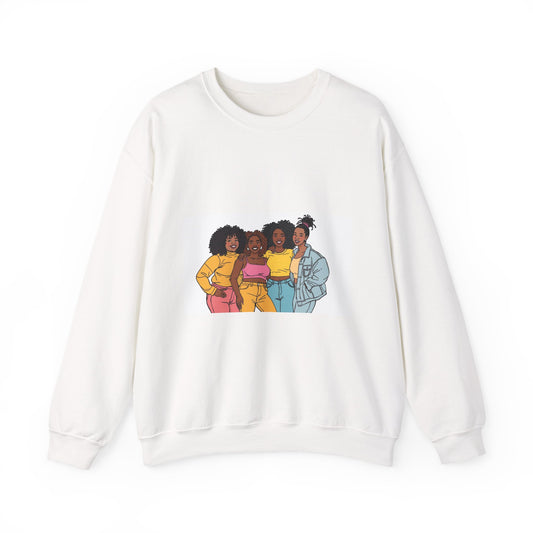 Crewneck Sweatshirt — Black Girl Magic Group Illustration